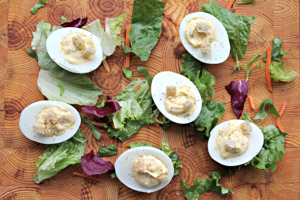Sage & Horseradish Deviled Eggs Cooking with Books