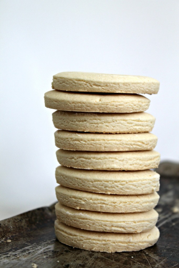 Alfajores stacked before being filled