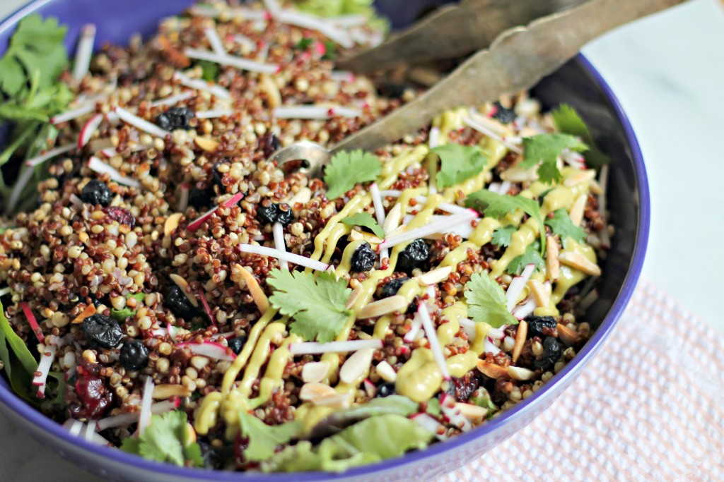 Spiced Grain Salad with Avocado Raspberry Chipotle Dressing1