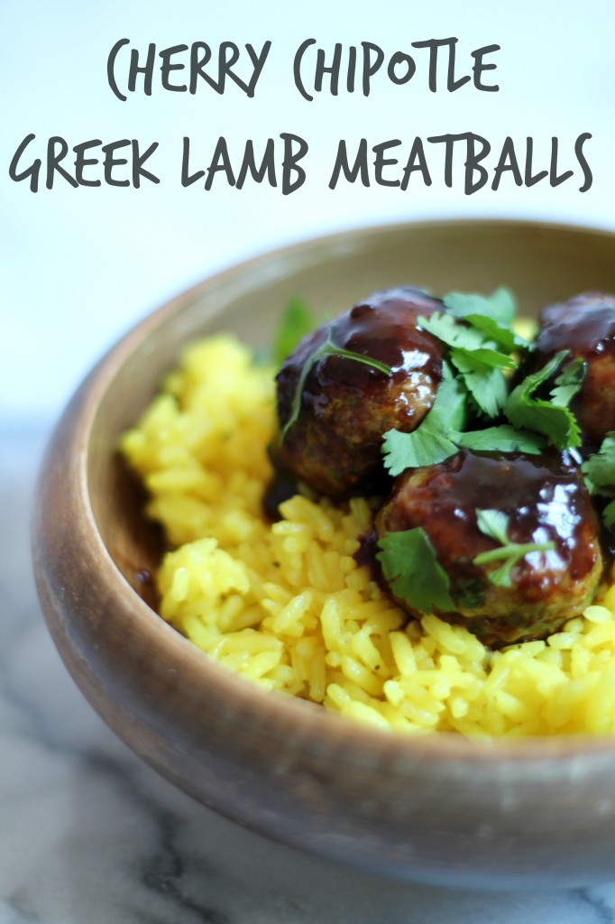 Cherry Chipotle Greek Lamb Meatballs