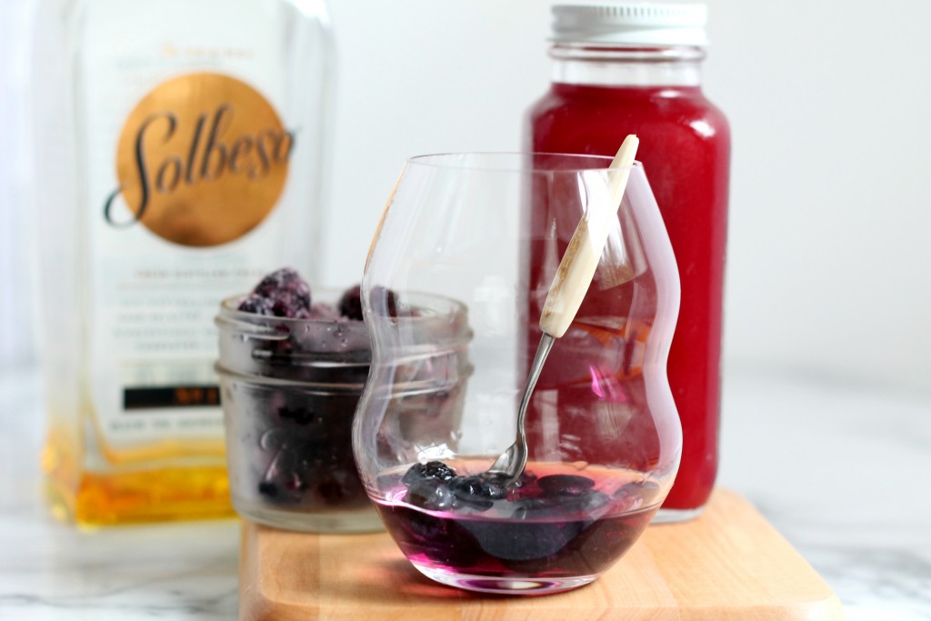 This Pomegranate Blueberry Cocktail is the perfect after-work drink! Easy to make with just three ingredients!