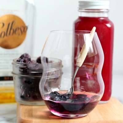 This Pomegranate Blueberry Cocktail is the perfect after-work drink! Easy to make with just three ingredients!