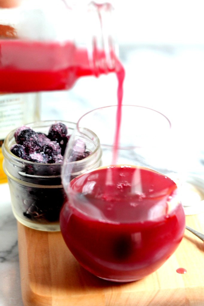 This Pomegranate Blueberry Cocktail is the perfect after-work drink! Easy to make with just three ingredients! 