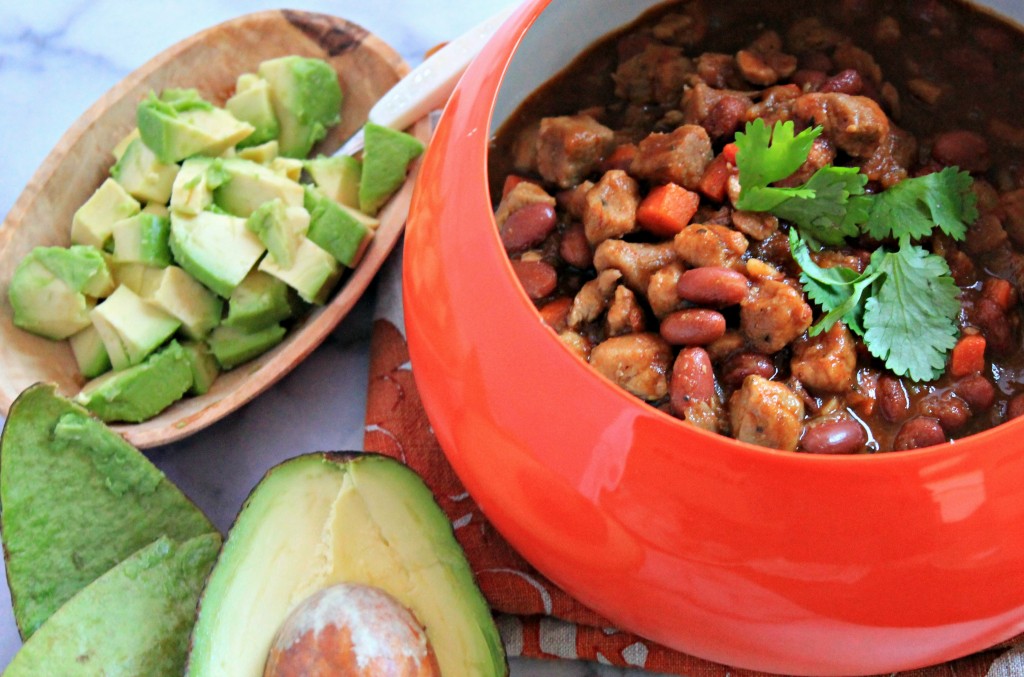 This Spicy Red Bean & Pork Chile is a quick and simple recipe to warm up with on chilly nights!