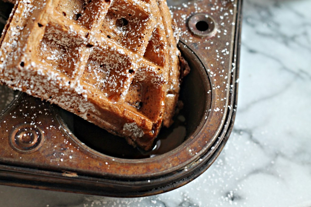 Wake up the family to these Chocolate Gingerbread Waffles on Christmas morning! 