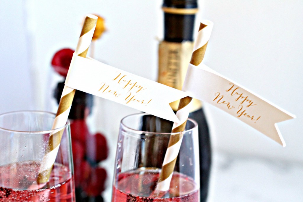 Celebrate New Year's Eve with this Rose & Hibiscus New Year's Eve Cocktail recipe - slightly sweet, ever so gorgeous!