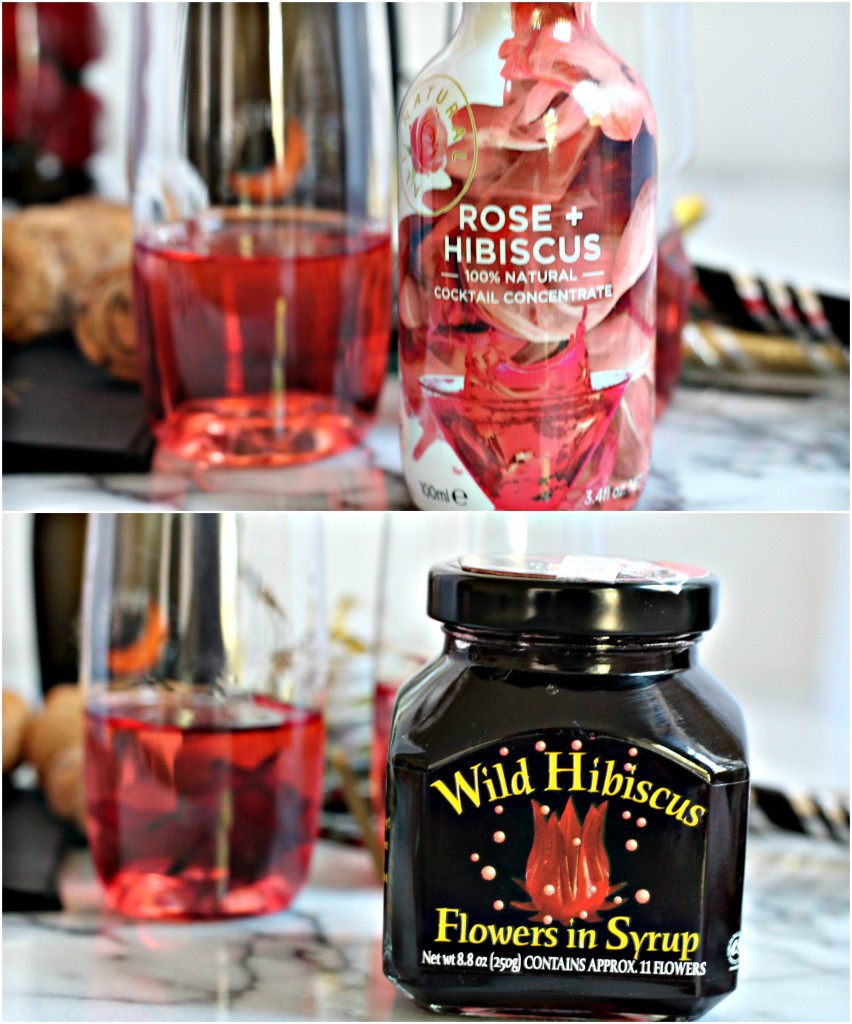 Celebrate New Year's Eve with this Rose & Hibiscus New Year's Eve Cocktail recipe - slightly sweet, ever so gorgeous! 