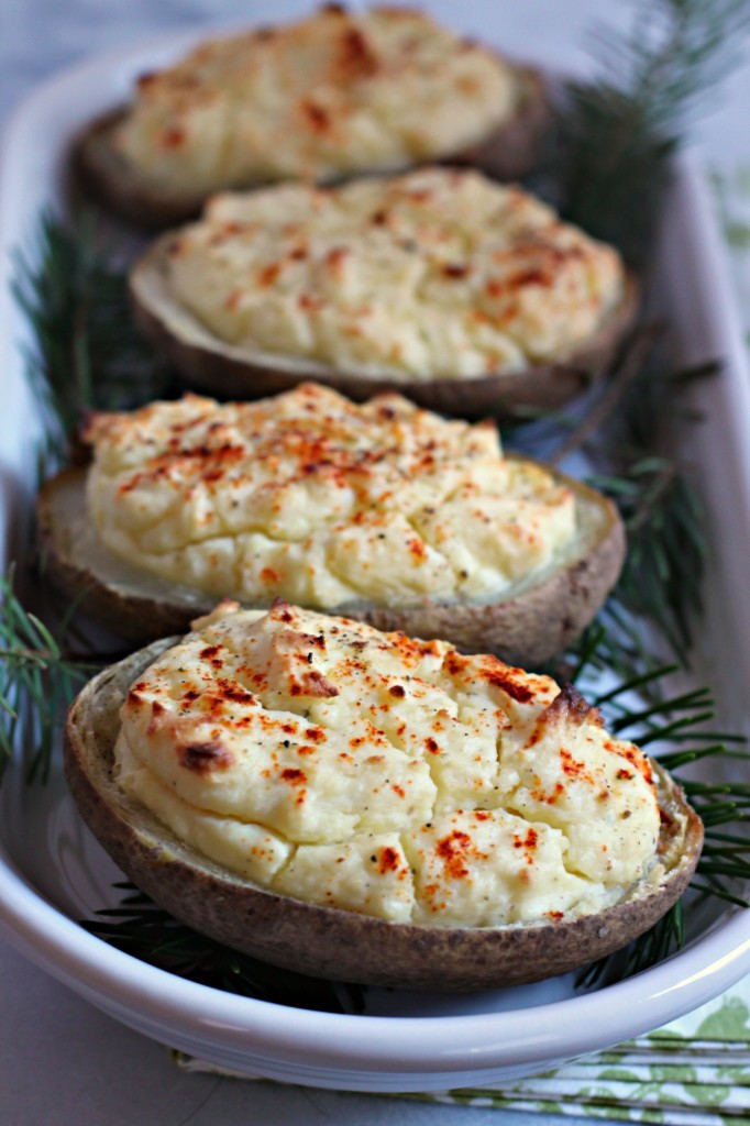 These Twice-Baked Boursin Cheese Potatoes are the perfect holiday side dish! 