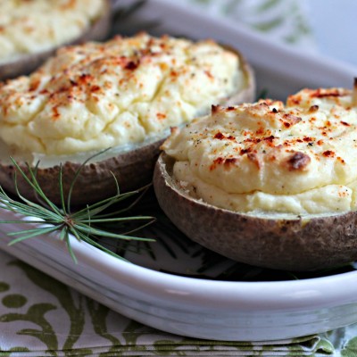 These Twice-Baked Boursin Cheese Potatoes are the perfect holiday side dish!