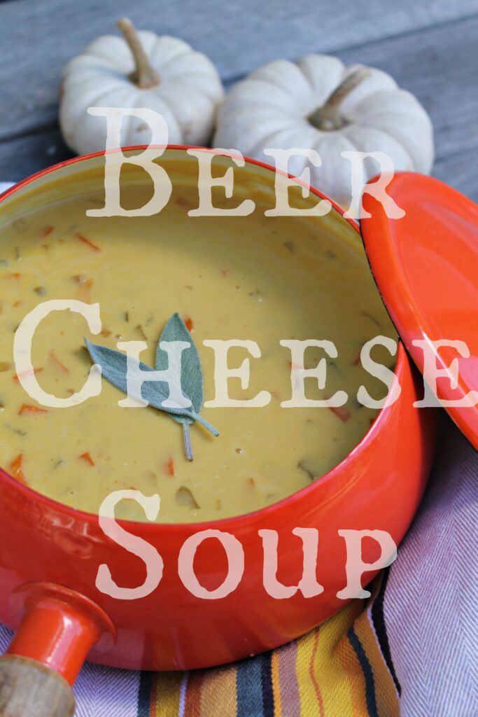 Warm up this season with a bowl of Beer Cheese Soup - Recipe on CookingWithBooks.net