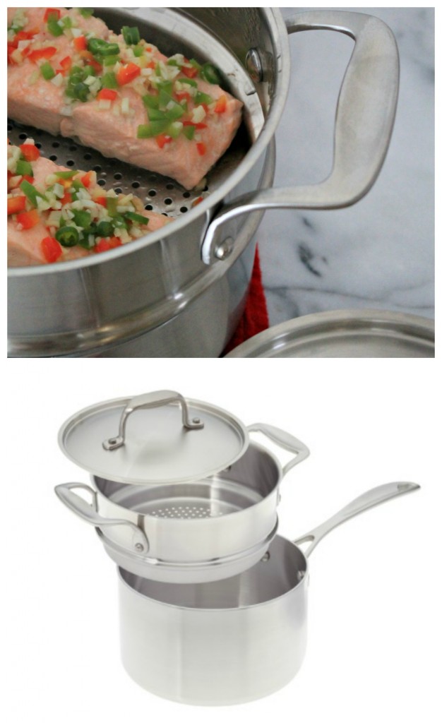 Steamed Asian Salmon in American Kitchen Cookware