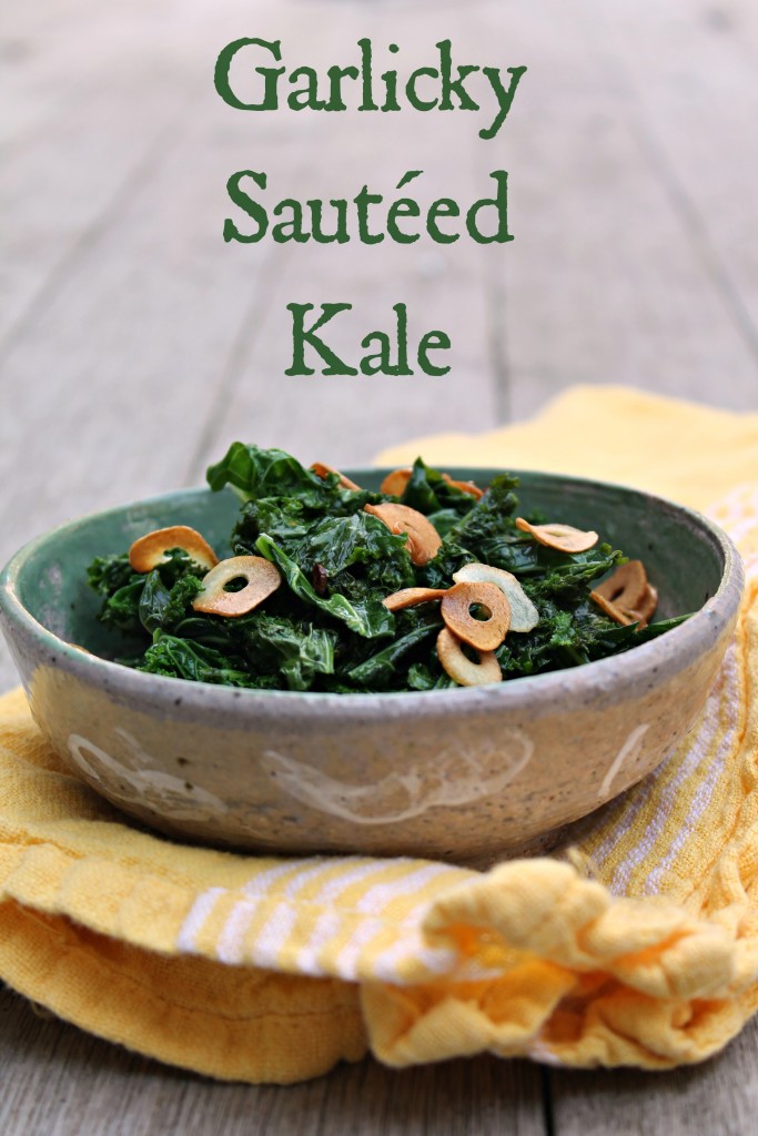 Garlicky Sautéed Kale - Recipe from CookingWithBooks.net