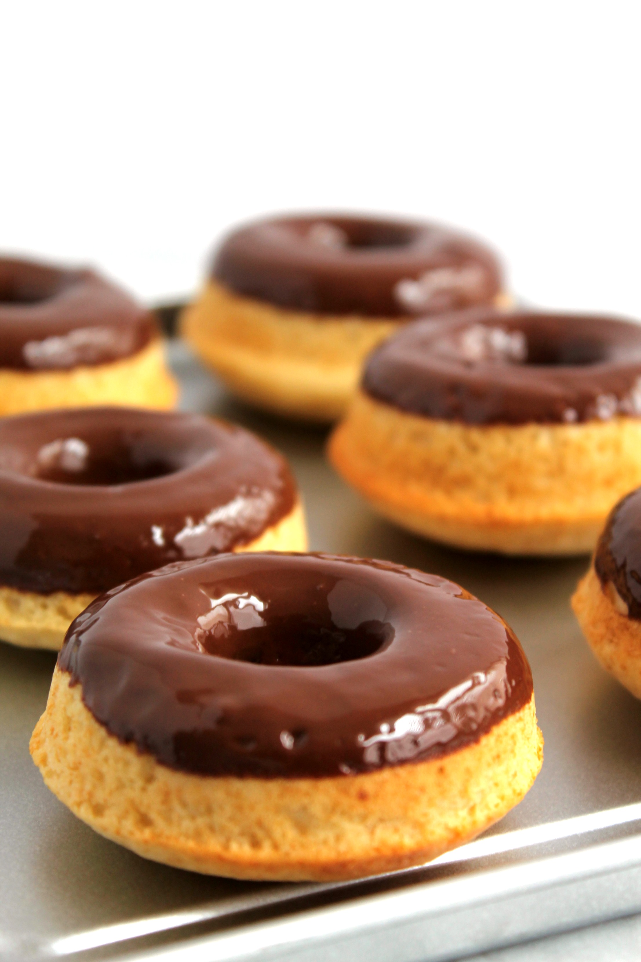 Baked Chocolate Dipped Donuts