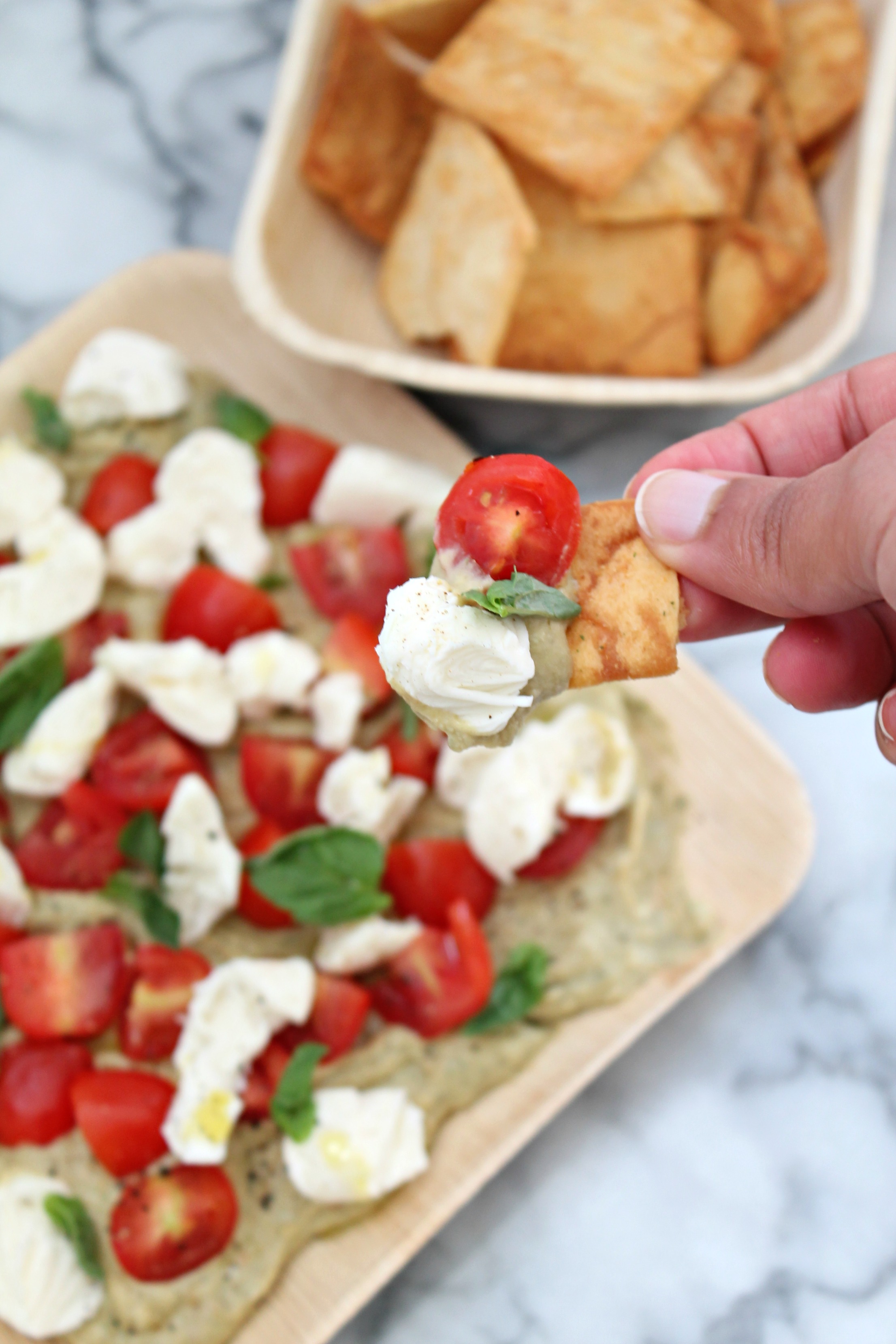 Hummus Caprese Dip