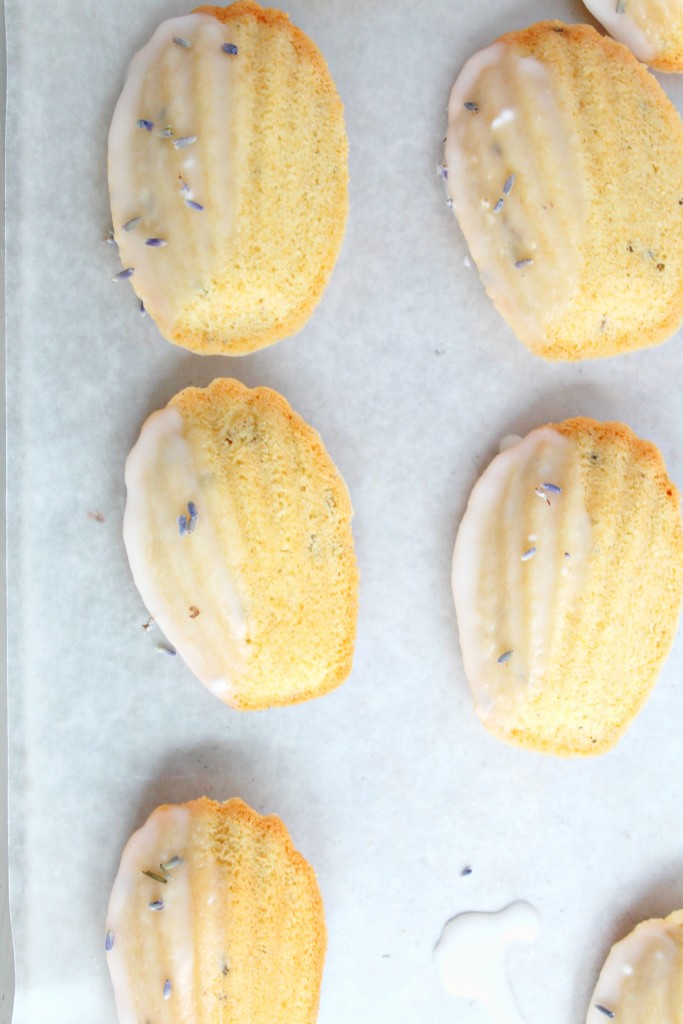 Lavender French Madeleines - Get this spring cookie recipe at CookingWithBooks.net