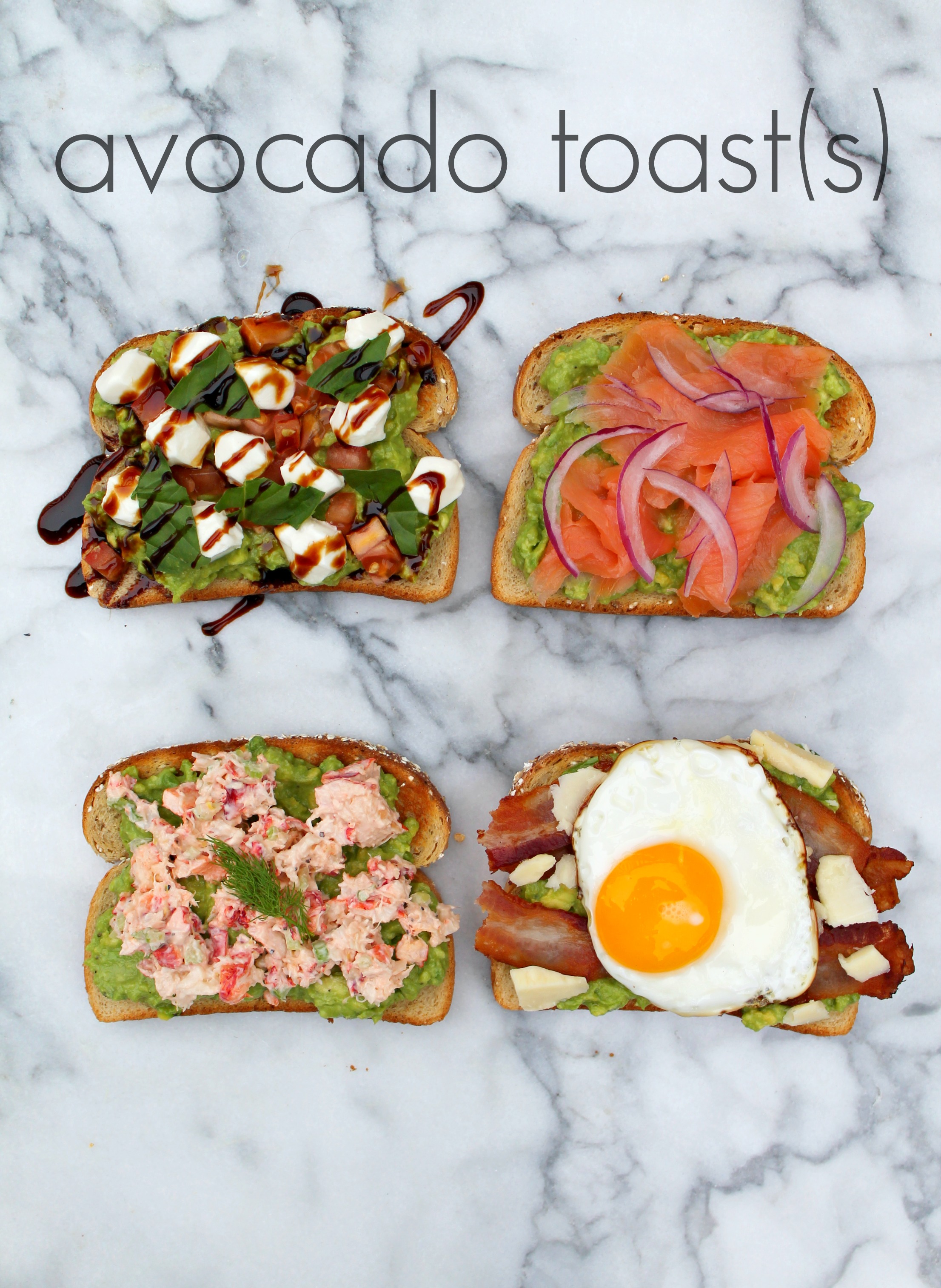 Avocado Toast Four Ways