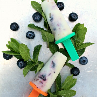 Blueberry Banana Yogurt Pops