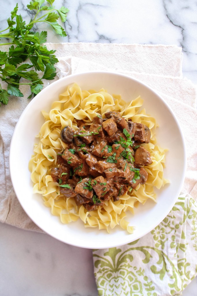 Simple Beef Stroganoff - Cooking With Books