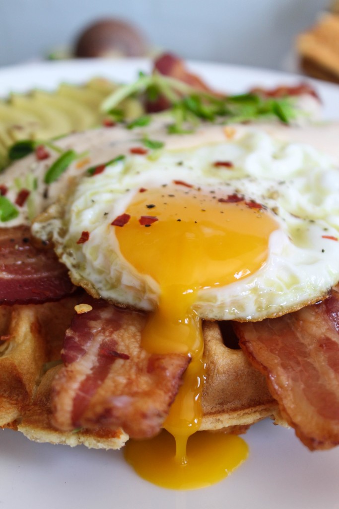 Savory Breakfast Waffles recipe