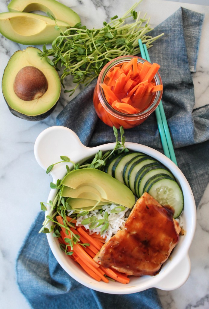 Teriyaki Salmon Rice Bowls