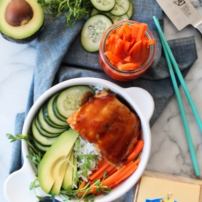 Teriyaki Salmon Rice Bowls