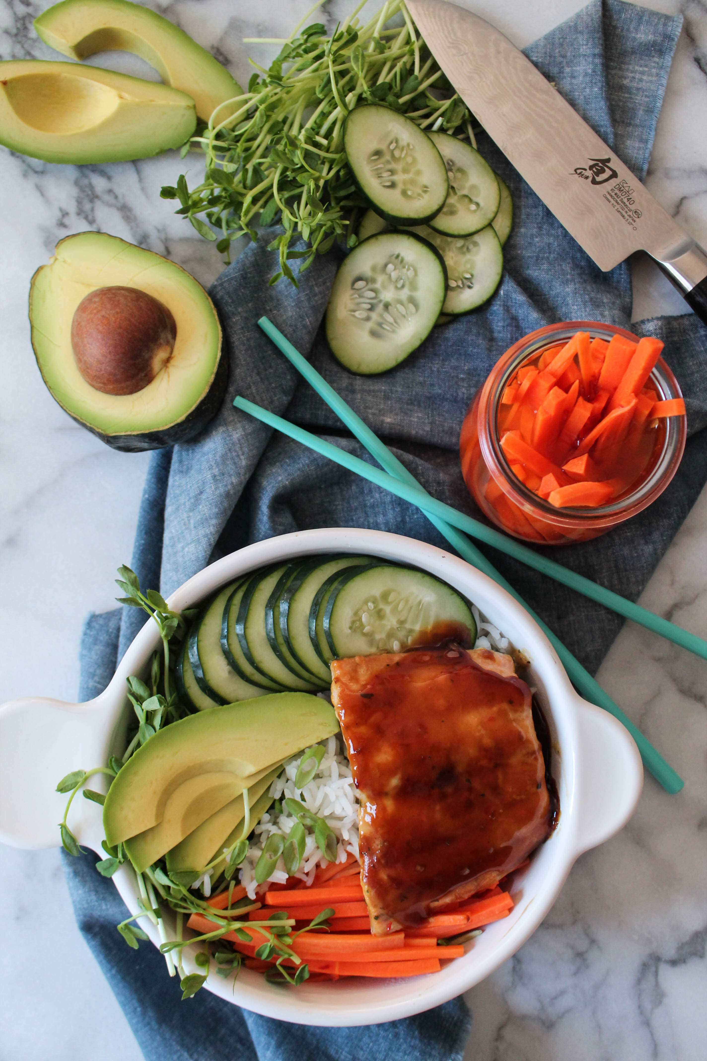 Teriyaki Salmon Rice Bowls
