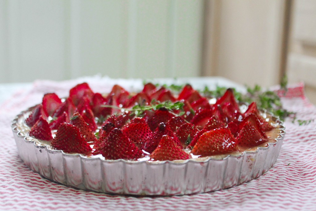 Strawberry & Thyme Honey Custard Tart-10