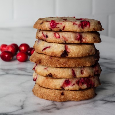 Cranberry Cardamom Shortbread Cookies recipe