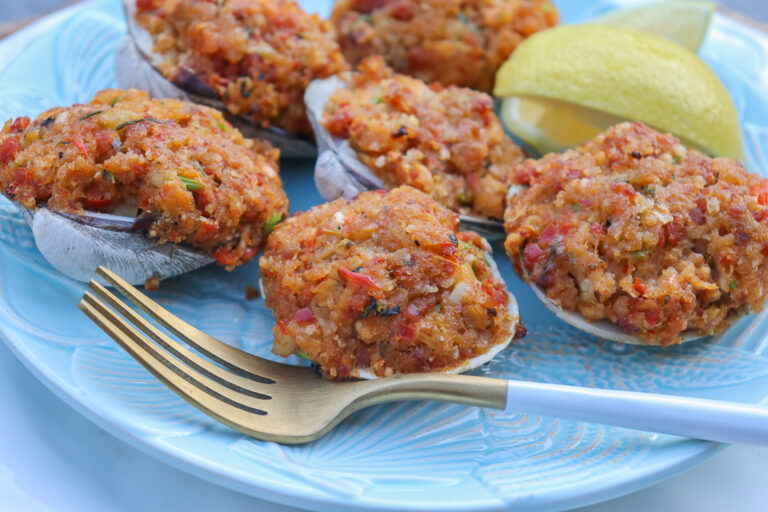 New England Style Baked Stuffed Clams